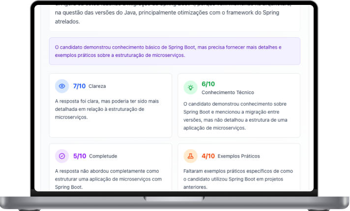 Análise da entrevista com IA